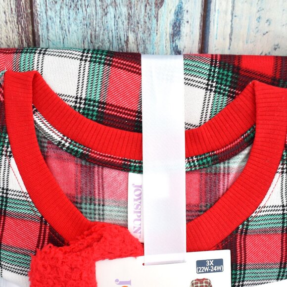 Women's Joyspun Pajama Top Joggers Socks Gift Set 3-Piece SIZE 3X Winter NEW - Picture 3 of 6